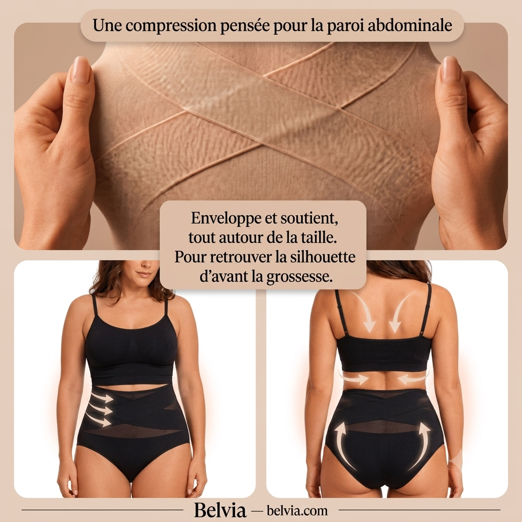 Culotte Gainante Sans Couture – Taille Haute & Effet Ventre Plat